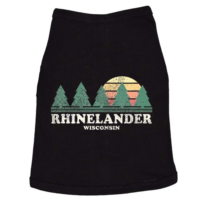 Rhinelander Wi Vintage Throwback Retro 70s Design Doggie Tank