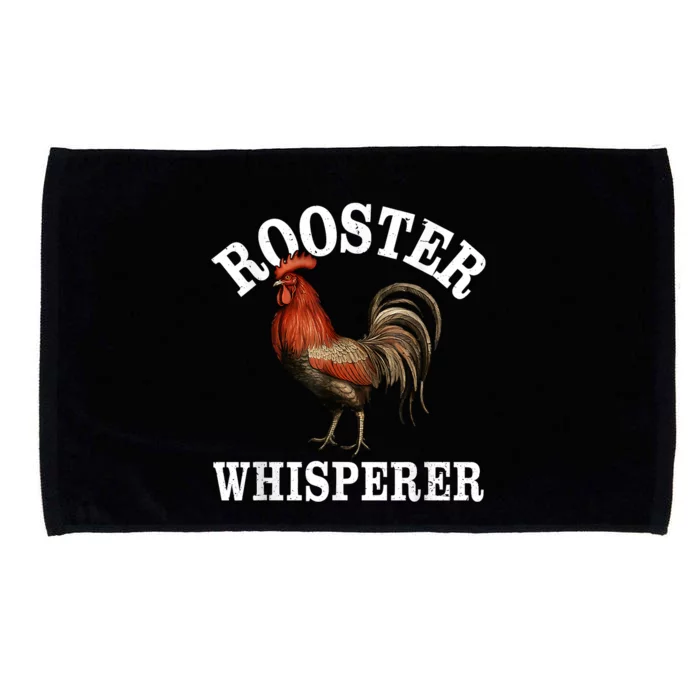 Rooster Whisperer Vintage Funny Farmer Rooster Lover Microfiber Hand Towel