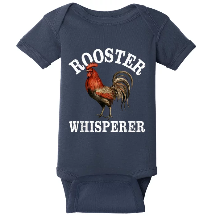 Rooster Whisperer Vintage Funny Farmer Rooster Lover Baby Bodysuit