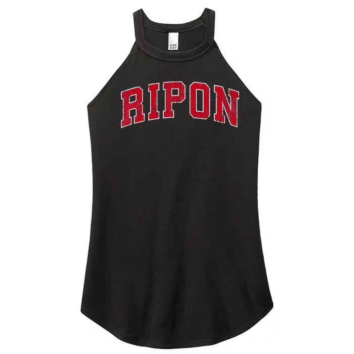 Ripon Wisconsin Wi Vintage Sports Design Women’s Perfect Tri Rocker Tank