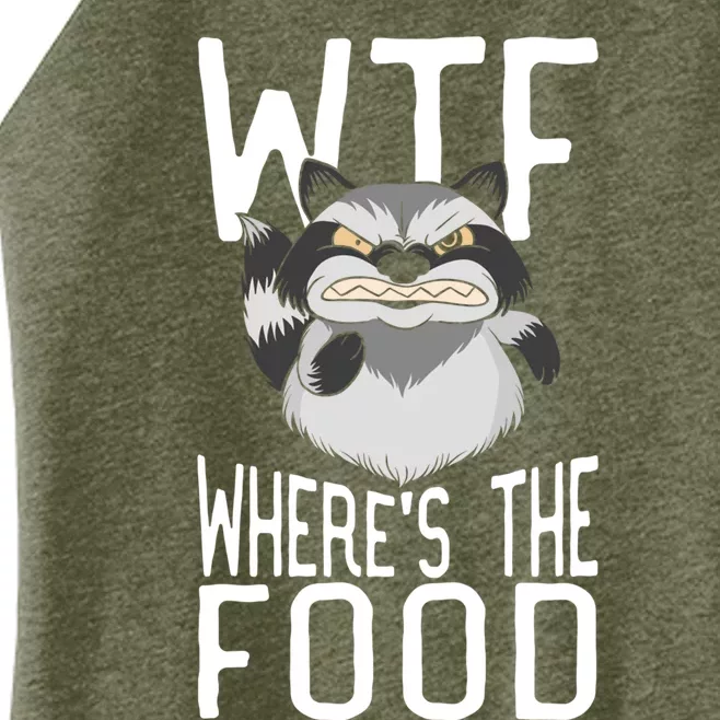 Raccoon Wtf Wheres The Food Funny Animal Raccoon Gift Women’s Perfect Tri Rocker Tank