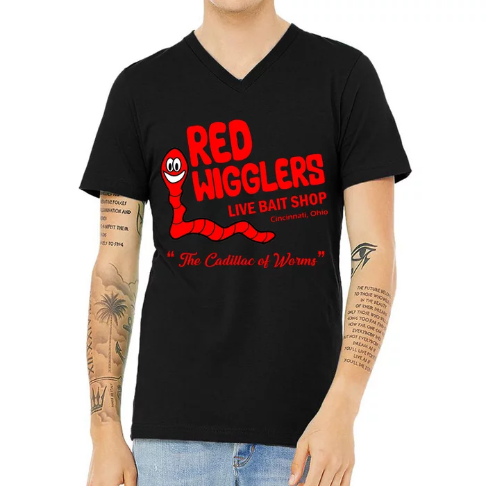 Red Wigglers WKRP In Cincinnati V-Neck T-Shirt