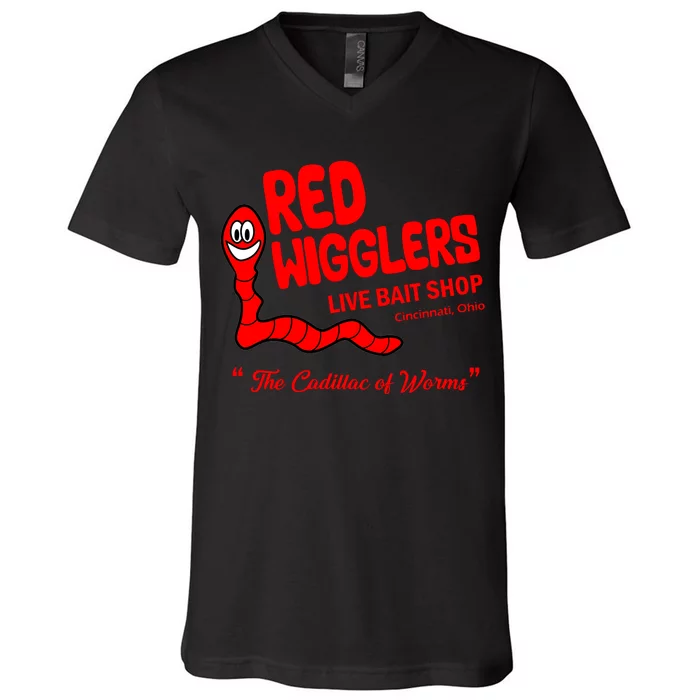 Red Wigglers WKRP In Cincinnati V-Neck T-Shirt