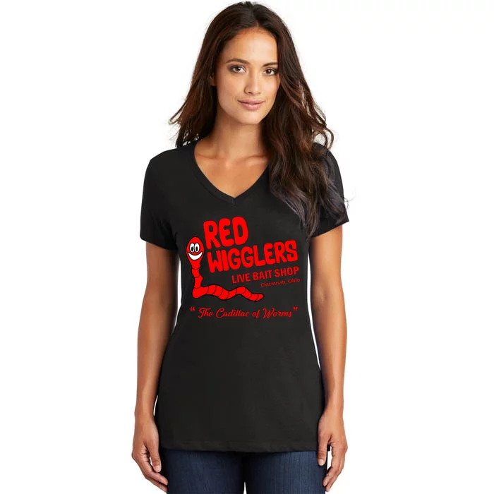 Red Wigglers WKRP In Cincinnati Women's V-Neck T-Shirt