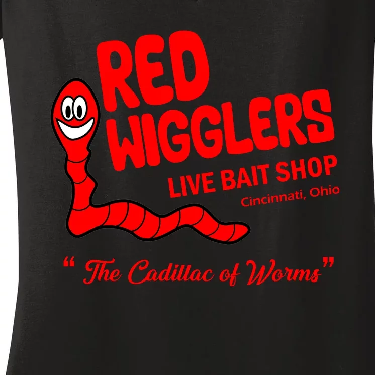 Red Wigglers WKRP In Cincinnati Women's V-Neck T-Shirt