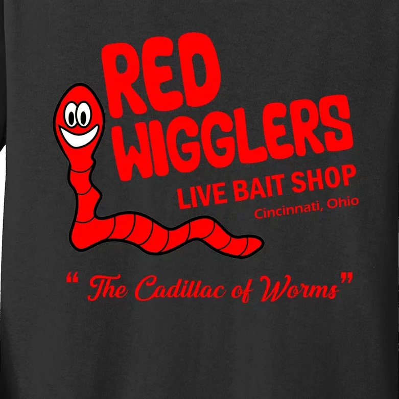 Red Wigglers WKRP In Cincinnati Kids Long Sleeve Shirt