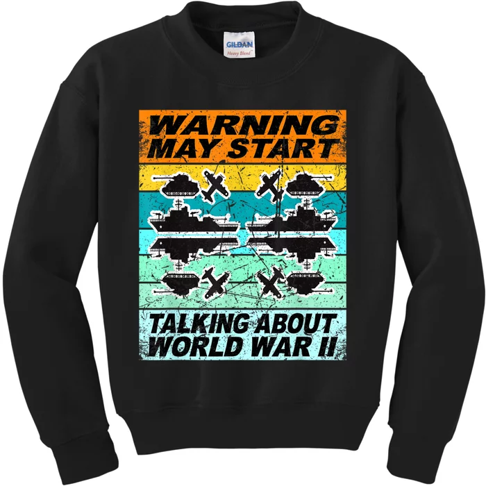 Retro World War 2 Memorabilia World War Ii Ww2 Gear Kids Sweatshirt