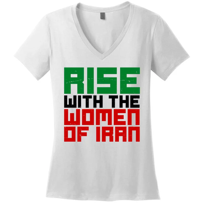 Rise With Women Of Iran Women's V-Neck T-Shirt