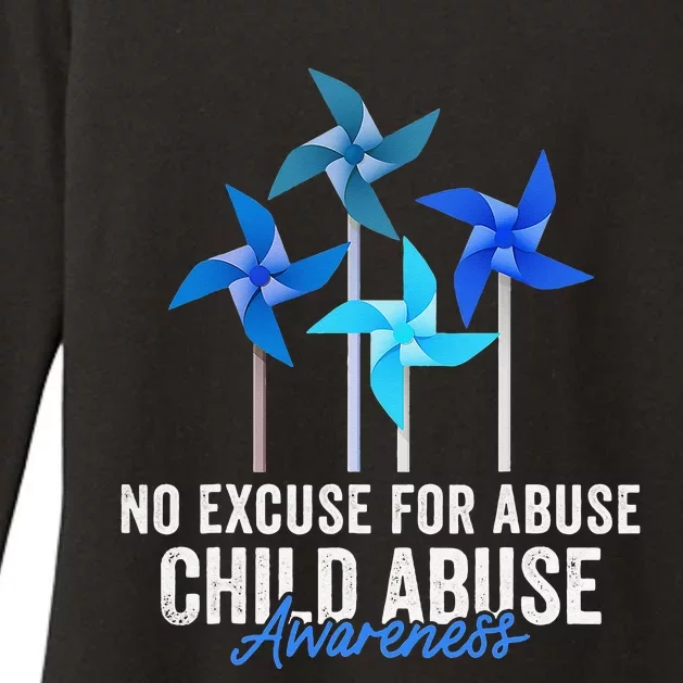 Rainbow We Wear Blue Child Abuse Prevention Month Awareness Womens CVC Long Sleeve Shirt