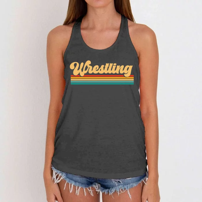 Retro Wrestling Wrestling Women's Knotted Racerback Tank