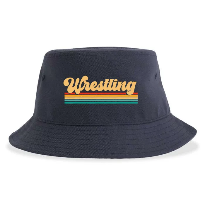 Retro Wrestling Wrestling Sustainable Bucket Hat