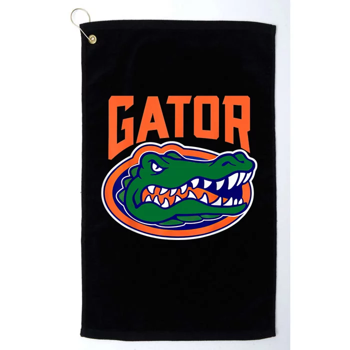 Retro We WonT Back Down Blue And Orange Gator Platinum Collection Golf Towel