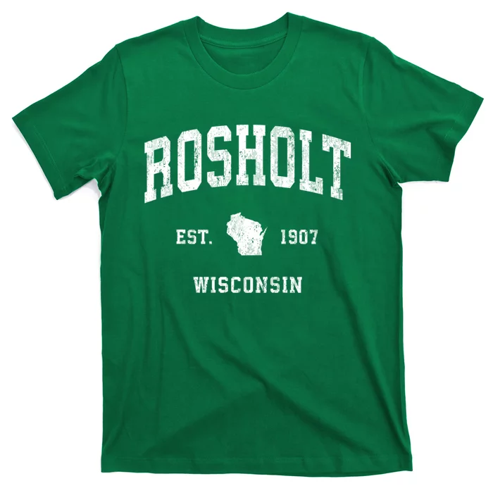 Rosholt Wisconsin Wi Vintage Athletic Sports T-Shirt