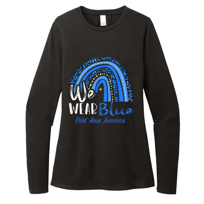 Rainbow We Wear Child Abuse Awareness Womens CVC Long Sleeve Shirt