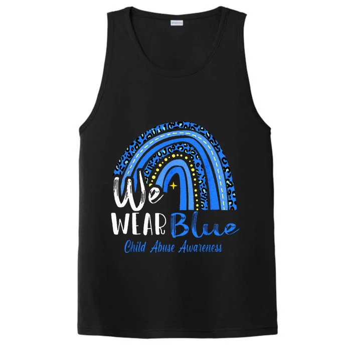 Rainbow We Wear Child Abuse Awareness Performance Tank