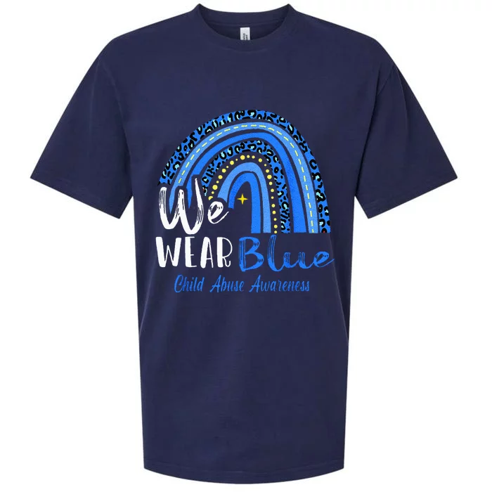 Rainbow We Wear Child Abuse Awareness Sueded Cloud Jersey T-Shirt