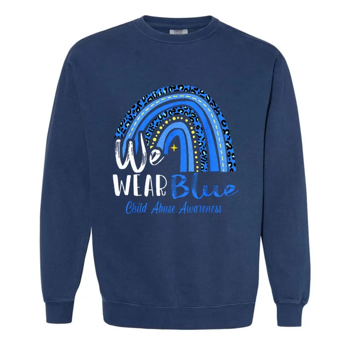 Rainbow We Wear Child Abuse Awareness Garment-Dyed Sweatshirt