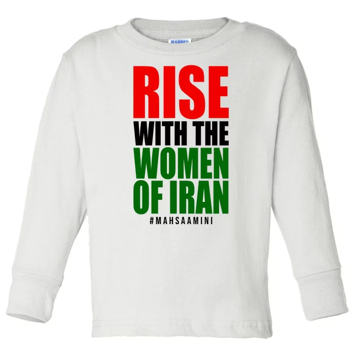 Rise With Women Of Iran Masha Amini Toddler Long Sleeve Shirt