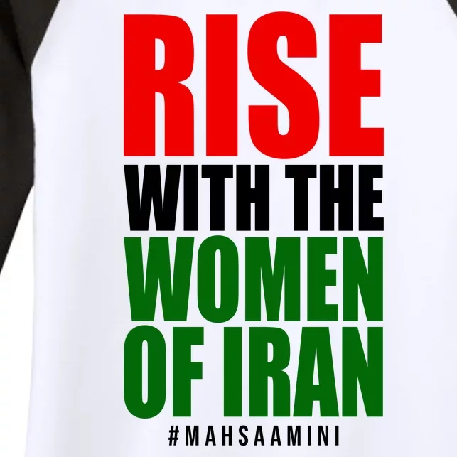 Rise With Women Of Iran Masha Amini Women's Tri-Blend 3/4-Sleeve Raglan Shirt