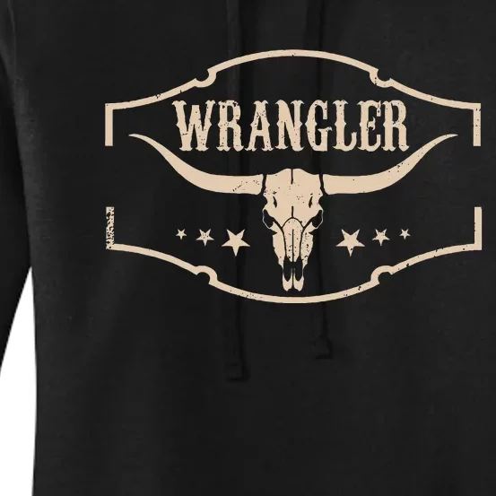 Retro Wranglers Western Deserts Cowhide & Bulls Skulls Gifts Women's Pullover Hoodie