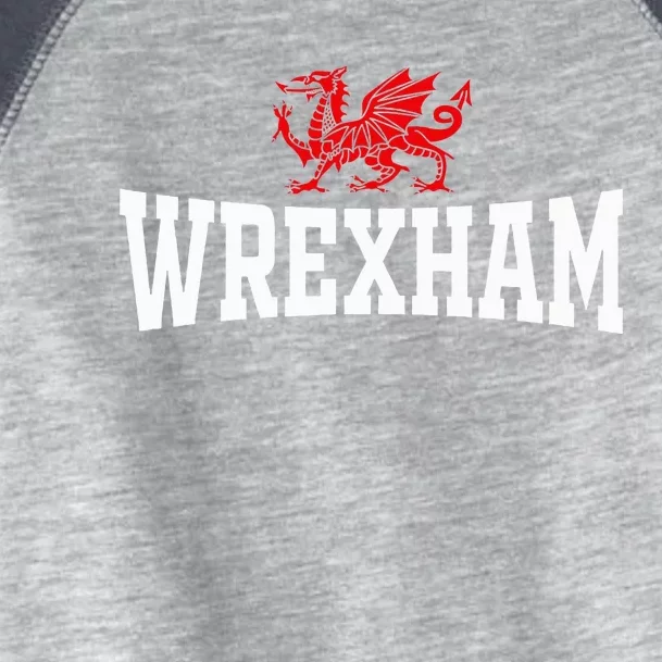 Retro Wrexham Wales Red Dragon Wrecsam Toddler Fine Jersey T-Shirt