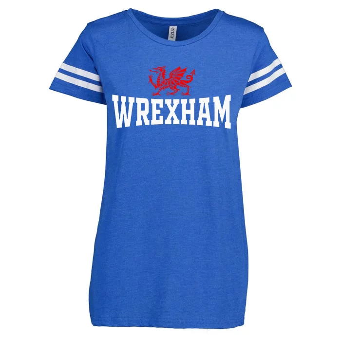 Retro Wrexham Wales Red Dragon Wrecsam Enza Ladies Jersey Football T-Shirt