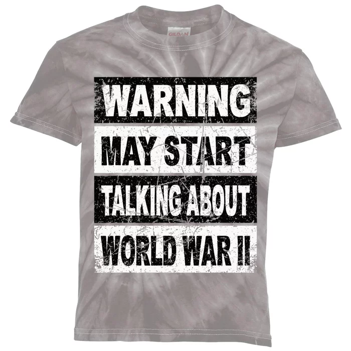 Retro World War Two Ww2 History Teacher Kids Tie-Dye T-Shirt