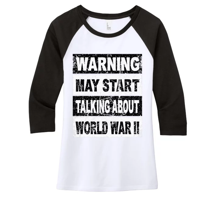 Retro World War Two Ww2 History Teacher Women's Tri-Blend 3/4-Sleeve Raglan Shirt