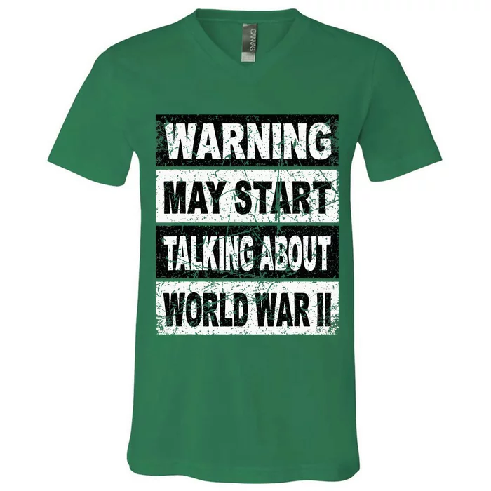 Retro World War Two Ww2 History Teacher V-Neck T-Shirt