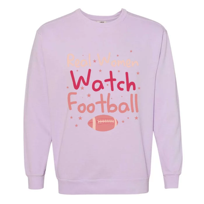 Real Wo Watch Football Rugby Lineman Fan Garment-Dyed Sweatshirt