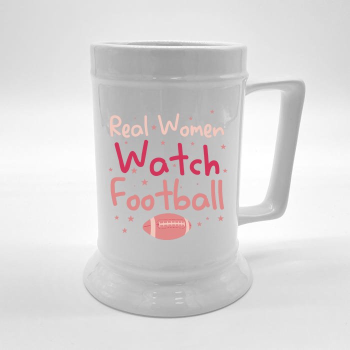 Real Wo Watch Football Rugby Lineman Fan Front & Back Beer Stein