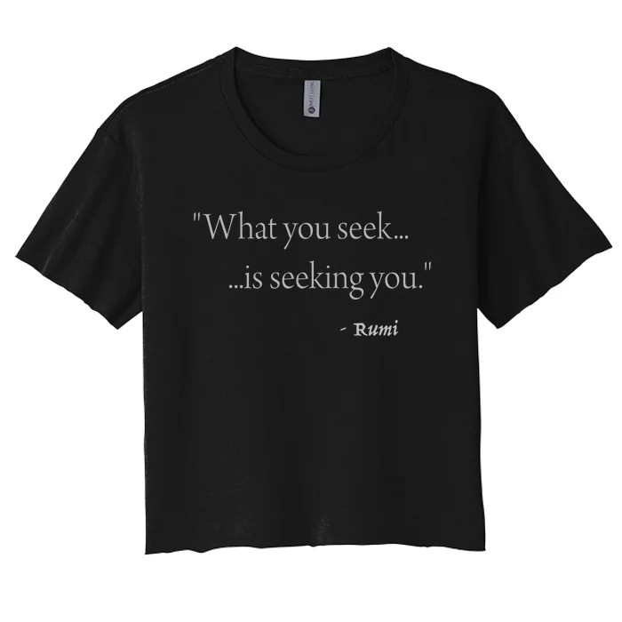 Rumi What You Seek Is Seeking You Women's Crop Top Tee