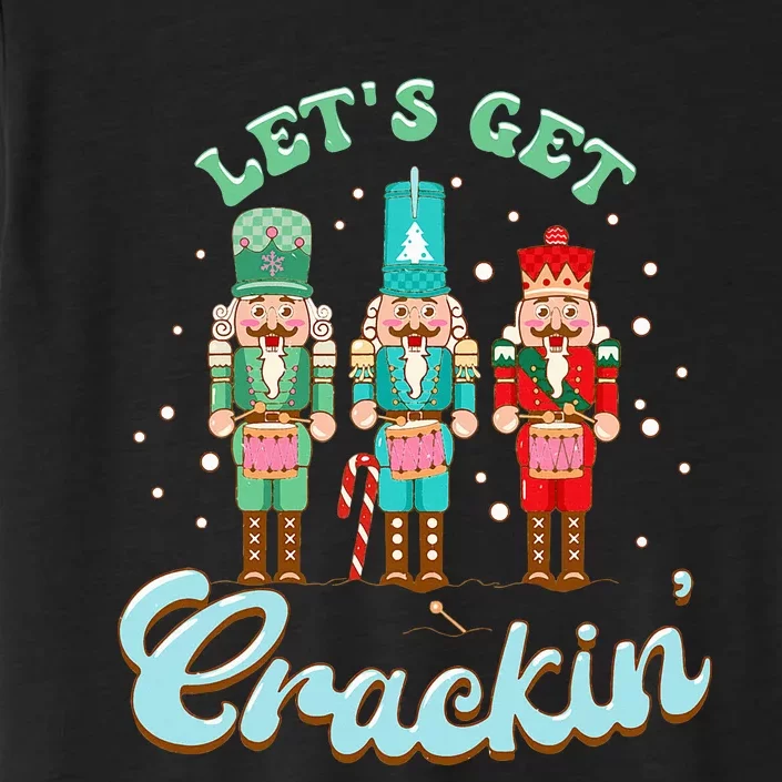 Retro Xmas Lets Get Crackin Nutcracker Christmas ChromaSoft Performance T-Shirt