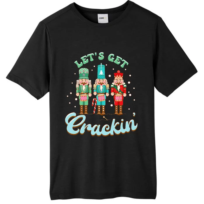 Retro Xmas Lets Get Crackin Nutcracker Christmas ChromaSoft Performance T-Shirt