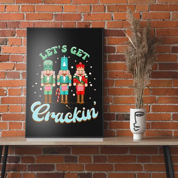 Retro Xmas Lets Get Crackin Nutcracker Christmas Poster