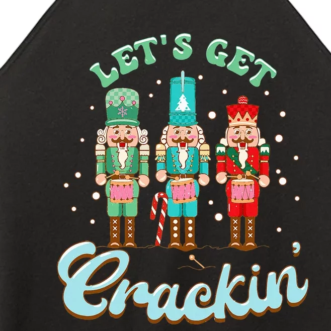 Retro Xmas Lets Get Crackin Nutcracker Christmas Women’s Perfect Tri Rocker Tank