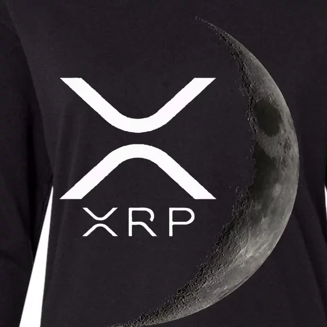 Ripple Xrp Moon Womens Cotton Relaxed Long Sleeve T-Shirt