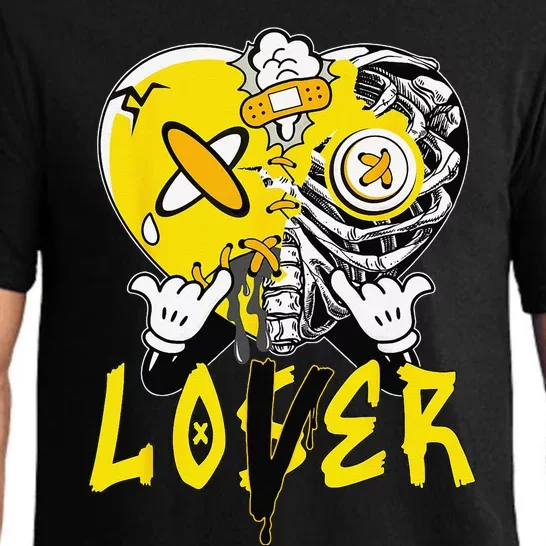 Racer Yellow 5s Tee To Match Loser Lover Heart 5 Racer Blue Pajama Set