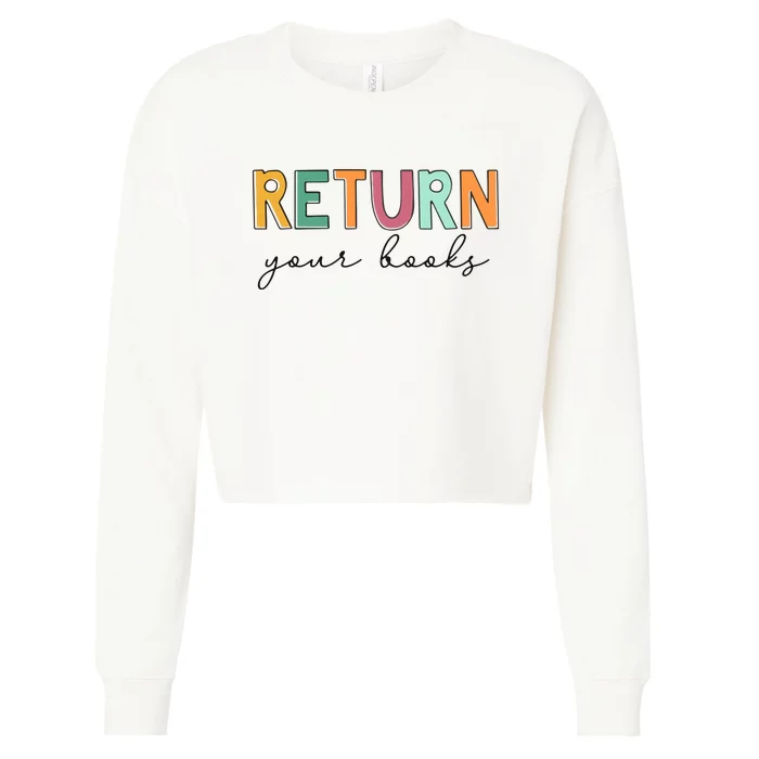 Return Your Books Cropped Pullover Crew