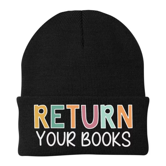 Return Your Books Library Librarian Knit Cap Winter Beanie