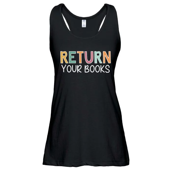 Return Your Books Library Librarian Ladies Essential Flowy Tank