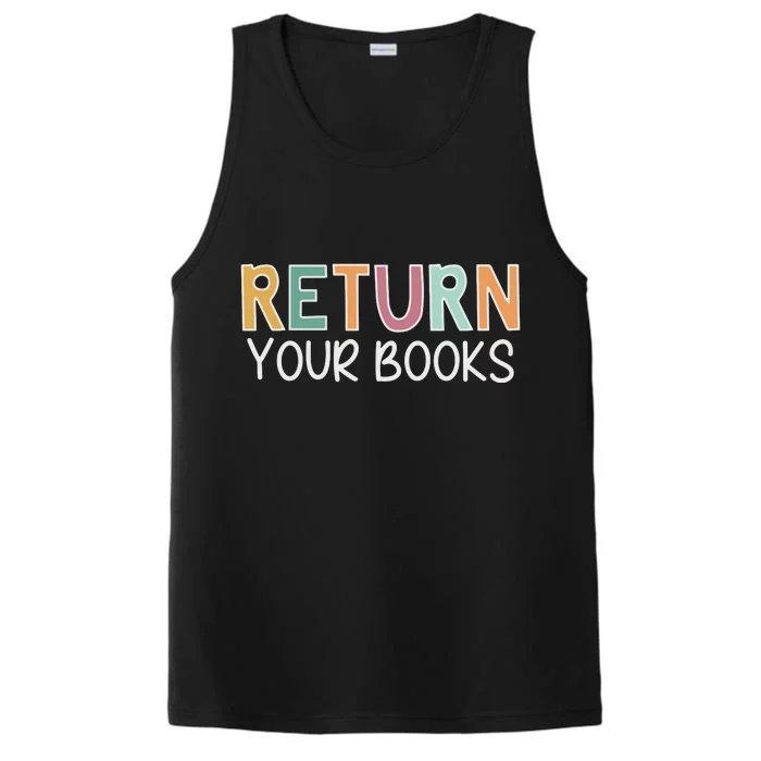 Return Your Books Library Librarian Performance Tank