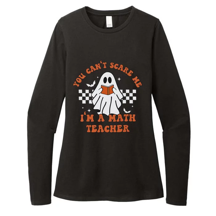 Retro You Cant Scare Me Im A Math Teacher Cute Ghost Womens CVC Long Sleeve Shirt