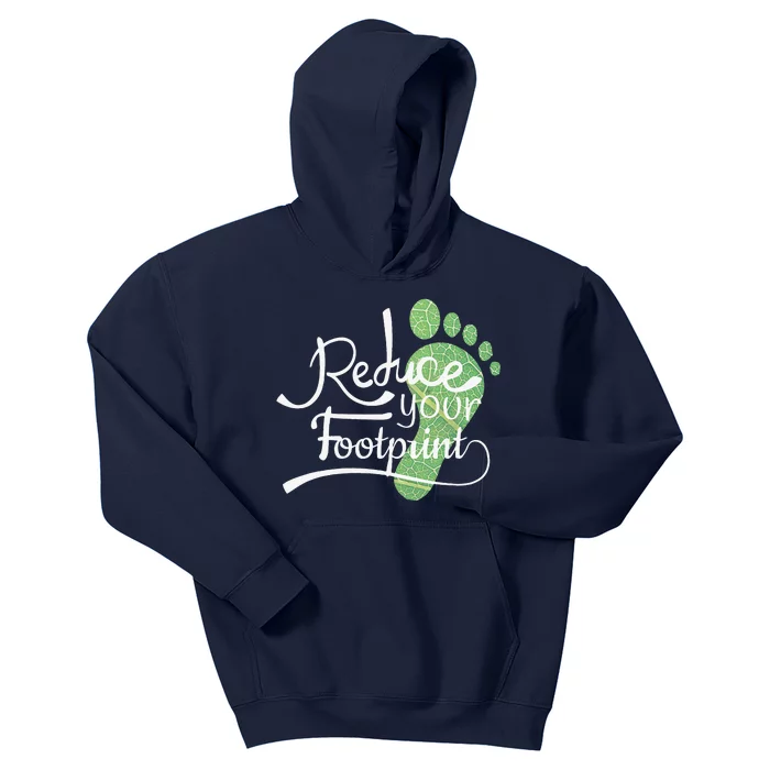 Reduce Your Carbon Footprint Earth Day Environmentalist Kids Hoodie