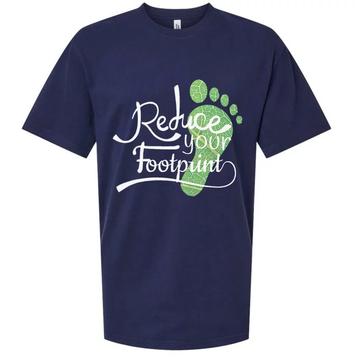 Reduce Your Carbon Footprint Earth Day Environmentalist Sueded Cloud Jersey T-Shirt