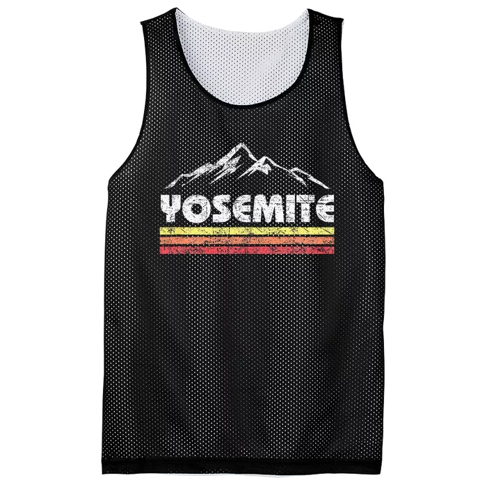 Retro Yosemite California Vintage National Park Souvenir Mesh Reversible Basketball Jersey Tank