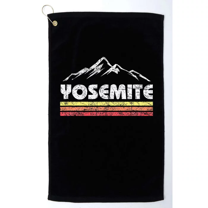 Retro Yosemite California Vintage National Park Souvenir Platinum Collection Golf Towel