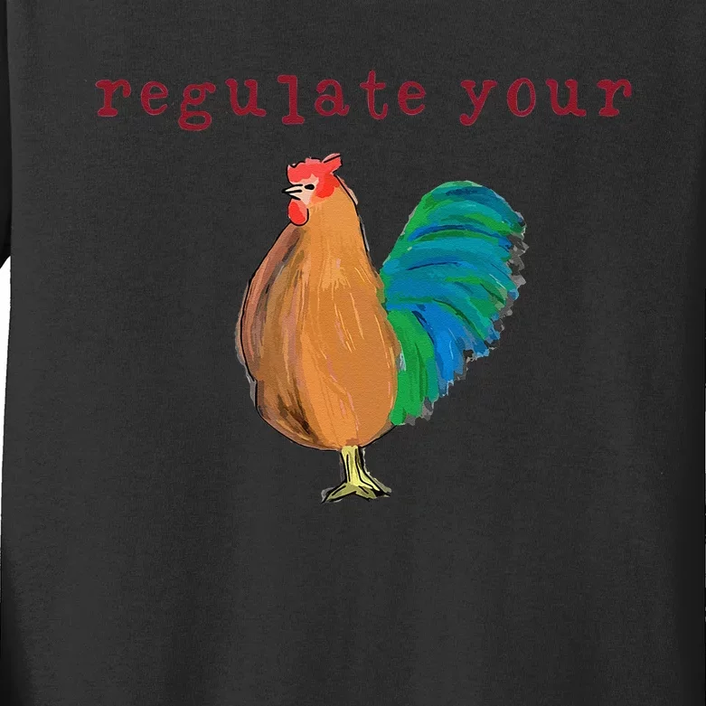 Regulate Your Cock Pro Choice Feminist Womens Rights Kids Long Sleeve Shirt