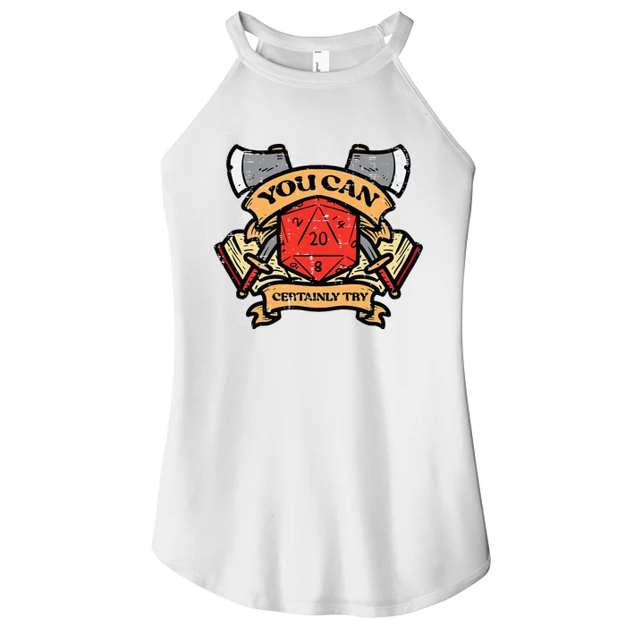 Rpg You Can Certainly Try Funny Gamer Women’s Perfect Tri Rocker Tank