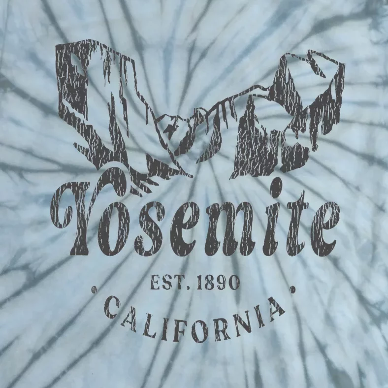 Retro Yosemite California National Park Mountains Tie-Dye T-Shirt